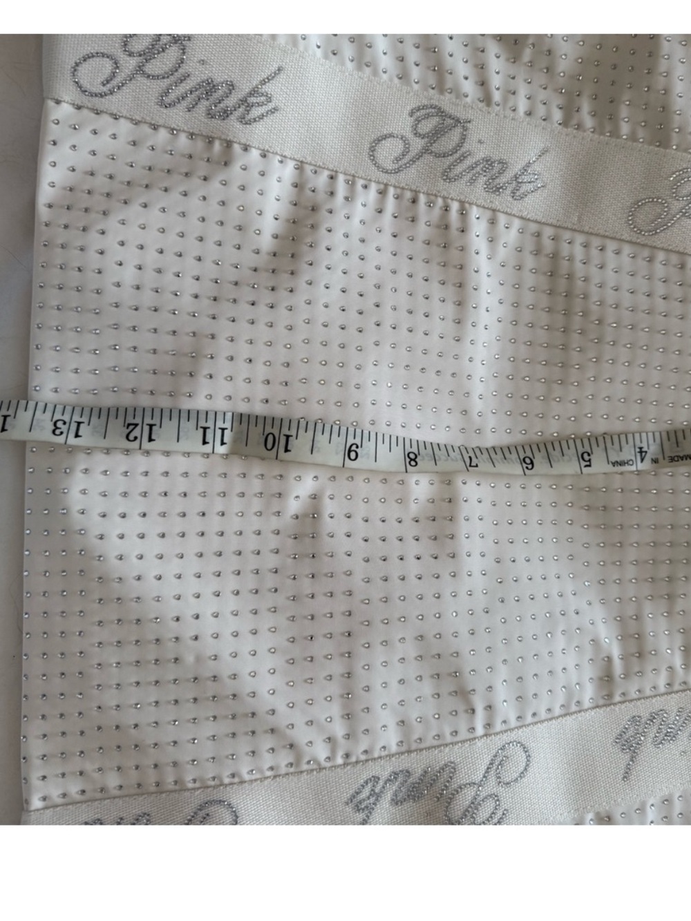 VS Bling rhinestone  Ivory Tote Bag with Branded Straps. NWT - Picture 9 of 9
